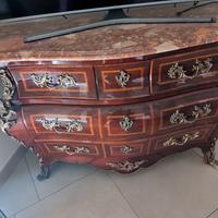 Antico set roccocò napoletano con marmo