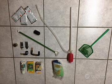 Accessori acquario pesci tronchi rocce aspiratore