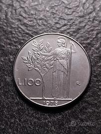 100 Lire Minerva 1978 Italia