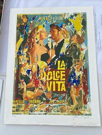 Serigrafia e décollage Mimmo Rotella La Dolce Vita