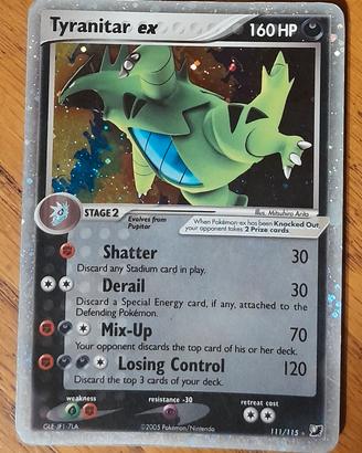 Tyranitar Ex Unseen Forces Inglese carte Pokemon