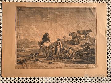 Incisione acqua forte XVII secolo