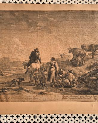 Incisione acqua forte XVII secolo