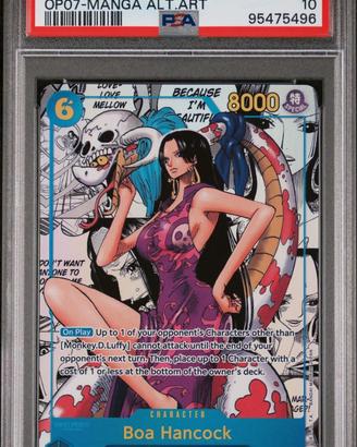 One Piece Boa Hancock OP07-051 Manga PSA 10 GEM MT
