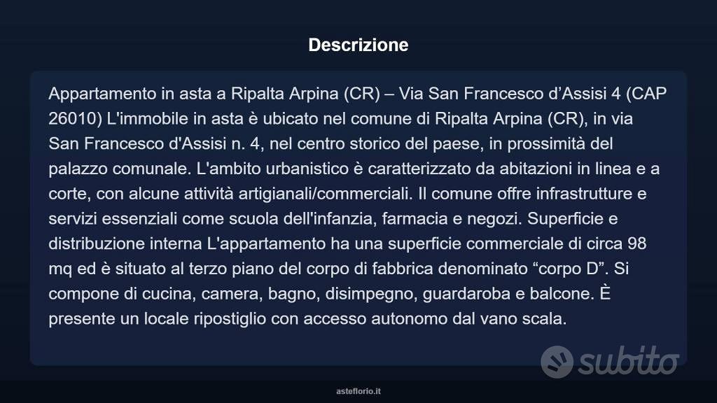 Appartamento – Ripalta Arpina - Vista 4