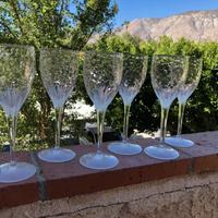 6 bicchieri da acqua Varga in cristallo tagliato