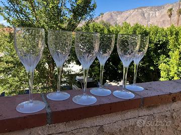 6 bicchieri da acqua Varga in cristallo tagliato