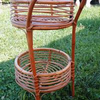 Carrello bar vintage in bamboo