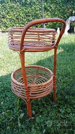 Carrello bar vintage in bamboo