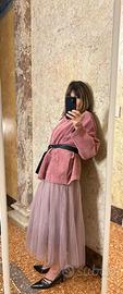 Giacca e gonna rosa/malva