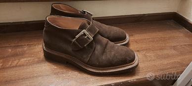 scarpe in camoscio  marrone  fatte a mano