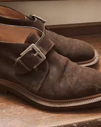 scarpe in camoscio  marrone  fatte a mano