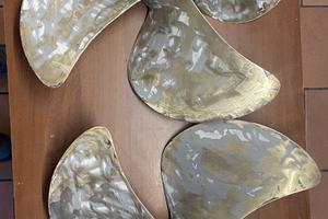 Coppia eliche 4 pale ottone