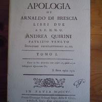 APOLOGIA di Arnaldo di Brescia - anastatica Tomo I