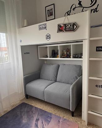 LETTO A SOPPALCO IKEA SMÅSTAD (90x200) + MATERASSO