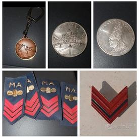 gradi militari, cimeli, spille, scudetti vari