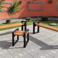 panchina giardino legno massello artigianale 