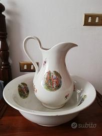 Brocca e Catino in ceramica