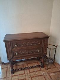 mobile como' con cassetti scrivania in legno