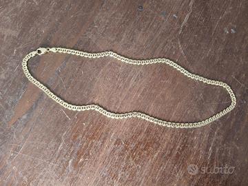 Catena oro lucido 18 k 750 cm 60 lunga larga 6 mm.