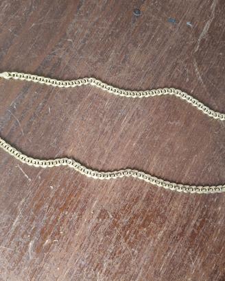 Catena oro lucido 18 k 750 cm 60 lunga larga 6 mm.