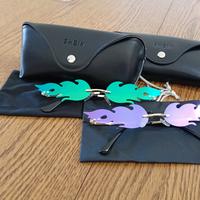 Occhiali da sole a fiamma Shein con lenti a specch