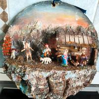 Presepe artigianale che si illumina