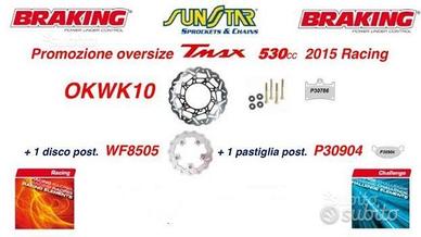 Kit 3 dischi freno braking wave + pastiglie 530