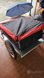 carrello portaspesa per bici