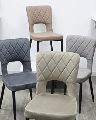 sedia Bruxelles velluto ecopelle 