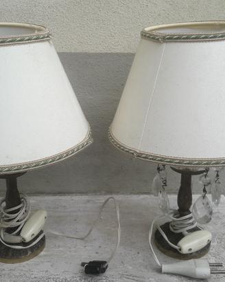 Lampade abajur in cristallo paralume antiquariato