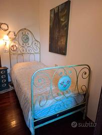 Letto in ferro battuto '800 + materasso e doghe