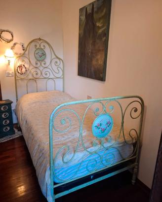 Letto in ferro battuto '800 + materasso e doghe
