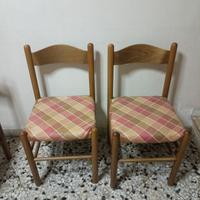 6 Sedie con seduta in paglia