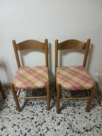 6 Sedie con seduta in paglia