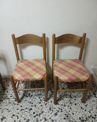 6 Sedie con seduta in paglia