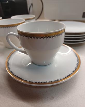 Servizio da 6 tazze the con piattino