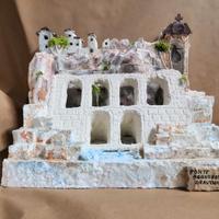 Presepe artigianale tufo scultura 35x27x30