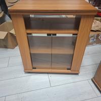 Mobiletto porta TV/hi-fi vintage in legno leggero