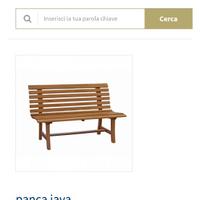 Panchina java in legno