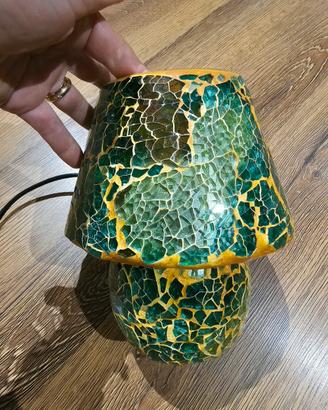 Lampada da tavolo in vetro mosaico 