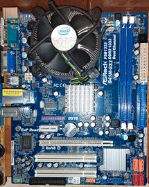 Scheda madre ASRock + processore e dissipatore