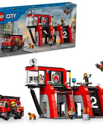 Lego #60414 Caserma dei pompieri e autopompa