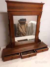 Specchiera antica in legno specchio 