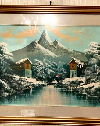 Quadro con Montagne Neve Ghiaccio VINTAGE