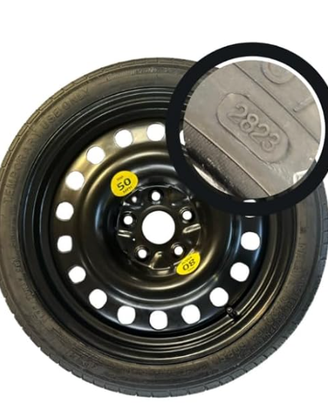 RUOTINO di SCORTA OPEL  da 17'' con Ingombro 72 Cm