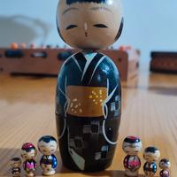 Matrioska kokeshi giapponese vintage e rara 