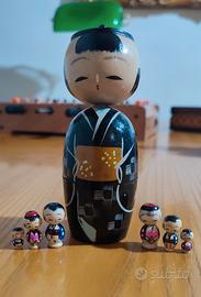 Matrioska kokeshi giapponese vintage e rara 