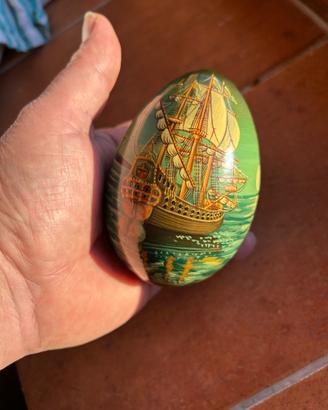 Uovo Vintage Russo dipinto a mano pezzo unico