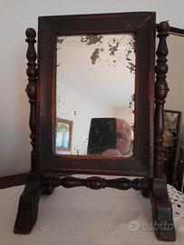 Specchio da tavolo ottocentesco in legno